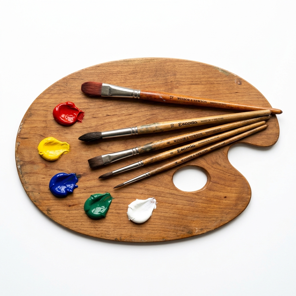 Artist Palette and Brushes